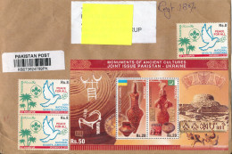 Pakistan Registered Cover Sent To Denmark Topic Stamps Scout Scouting Souvenir Sheet Pakistan - Ukraine And Red Meter Ca - Pakistán