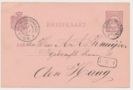 Trein Kleinrondstempel Vlaardingen - Hellevoetsluis B 1895 - Lettres & Documents