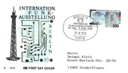 Allemagne: FIRST DAY COVER 1993: Internation. Funk-Ausstellung. Berlin - 1991-2000