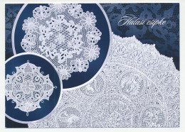 Postal Stationery Hungary 2005 Lace - Textiles