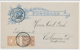 Postblad G. 8 Y / Bijfr. Amsterdam - Esslingen Duitsland 1906 - Material Postal