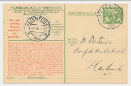 Spoorwegbriefkaart G. NS222 T - Nijmegen - Hatert 1932 - Material Postal