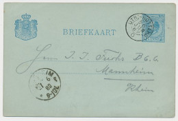 Trein Kleinrondstempel Utrecht - Rotterdam C 1882 - Lettres & Documents