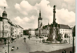 73886412 Olomouc Olmuetz CZ Namesti Miru Platz Rathaus Dreifaltigkeitssaeule  - Repubblica Ceca