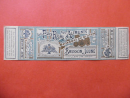 VILLEMUR  ( 31 ) Bande Publicitaire D'habillage De Boite - BRUSSON  Jeune - Macaroni Au Gluten - 1900 - Alimentaire