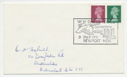 Cover / Postmark GB / UK 1971 W.H. Davies - Poet - My Birds - Schrijvers