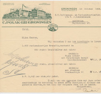 Brief Groningen 1928 - Distilleerderij - Likeurstokerij - Niederlande