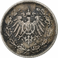 Empire Allemand, 1/2 Mark, 1905, Muldenhütten, Argent, TB, KM:17 - 1/2 Mark