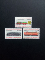 ÖSTERREICH MI-NR. 1559-1561 POSTFRISCH(MINT) 140 JAHRE ÖSTERREICHISCHE EISENBAHNEN 1977 - Trains