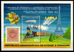 Sao Tome E Principe Block 17 A Postfrisch #KR137 - Trains