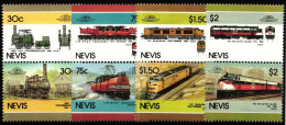Nevis 340-347 Postfrisch #KR111 - Trains