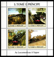 Sao Tome E Principe 2629-2632 Postfrisch Kleinbogen #KR130 - Trains
