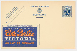 Publibel - Postal Stationery Belgium 1933 Chocolate - Cote Perlee - Victoria - Ernährung