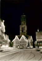 73886339 Biberach  Riss Marktplatz Weihnachtskarte Nachtaufnahme  - Biberach