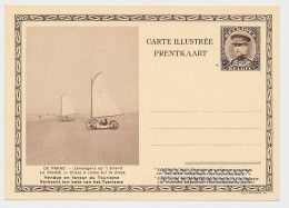 Postal Stationery Belgium 1937 Sailing Car - De Panne - Altri & Non Classificati