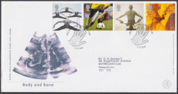GB Great Britain 2000 FDC Body And Bone, Ultrasound, Football, Gymnastics, Sports, Pictorial Postmark, First Day Cover - Cartas & Documentos
