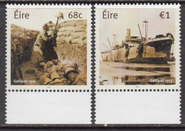 2015 Ireland WWI World War One Gallipoli Military History  Complete Set Of 2 MNH @ Below Face Value - Ungebraucht