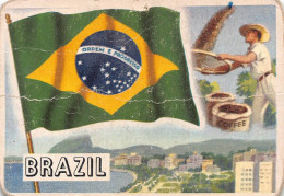 Flags Of The World Chromo - Brazil - 6.5 X 9.5 Cm - Autres & Non Classés