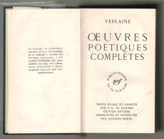 La Pléiade. Verlaine. Œuvres Poétiques Complètes. 1968 - La Pléiade