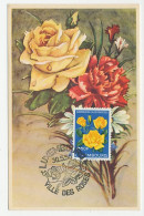 Maximum Card Luxembourg 1956 Flower - Rose  - Other & Unclassified