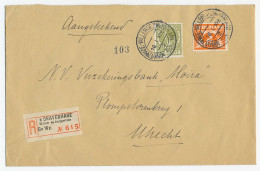 Em. Veth / Duif Aangetekend Den Haag - Utrecht 1935 - Non Classés