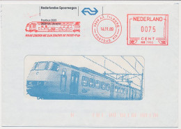 Illustrated Meter Cover Netherlands 1989 - Hasler 7982 NS - Dutch Railways - Where Would We Be Without The Train - Trains