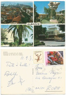 Albania Shqiperia Pcard 4 Views Durres With Football 30q + Archaeology 50q - 13sep1972 To Italy - Albanië