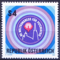 Austria 1983 MNH, Congress Of Psychiatry, Medicine, Health - Enfermedades