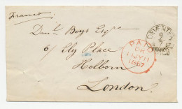 Halfrond-Francostempel Deventer - Londen UK / GB 1857 - ...-1852 Voorlopers