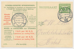 Spoorwegbriefkaart G. NS222 J - Nijmegen - Hatert 1931 - Entiers Postaux