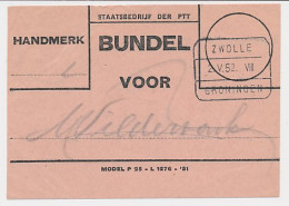 Treinblokstempel : Zwolle - Groningen VIII 1952 - Non Classés