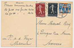 Briefkaart G. 258 / Bijfrankering Meerssen - Belgie 1940 - Material Postal