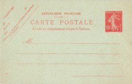 ENTIER SEMEUSE 10C 138-CP1 - NEUF DATE 840 - Cartes Postales Types Et TSC (avant 1995)