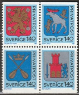 Schweden 1981 Mi-Nr.1145 - 1148 ** Postfrisch Provinzwappen ( 7847 ) - Nuevos