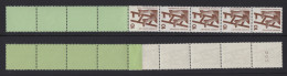 Bund 695 A RE 5+4 Grün/dextrin Schwarze Nr. Unfallverhütung 10 Pf Postfrisch - Roulettes