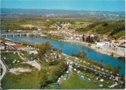 CPSM. 01 PONT D'AIN. VUE AERIENNE. PLAGE-CAMPING. - Ohne Zuordnung