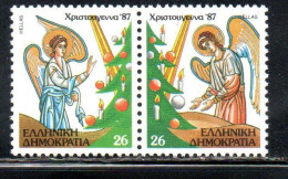 GREECE GRECIA HELLAS 1987 CHRISTMAS NATALE NOEL NAVIDAD WEIHNACHTEN NATAL COMPLETE SET SERIE COMPLETA MNH - Ongebruikt