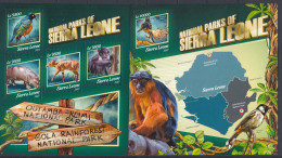 Sierra Leone 2017 - NATIONAL PARKS Of Sierra Leone - B.F. + Bloc - MNH - Yvert 39 Eur. - Otros & Sin Clasificación