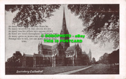 R506204 Salisbury Cathedral. R. Wilkinson. Postcard - World