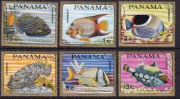 Panama, 1968, 1070/74, Used Oo ,  Fische. - Panamá