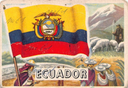 Flags Of The World Chromo - Ecuador - 6.5 X 9.5 Cm - Autres & Non Classés
