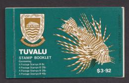 TUVALU CARNET  Y & T 98 101 103 105 POISSONS 1979 NEUF - Tuvalu