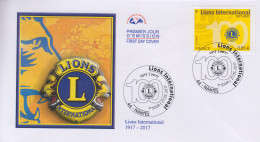 Enveloppe  FDC  1er  Jour    FRANCE   100éme   Anniversaire   LIONS  INTERNATIONAL      NANTES    2017 - 2010-2019