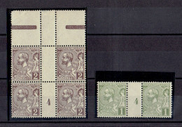 MONACO - MILLESIME 4 - N°11/12 ** TTB - Unused Stamps