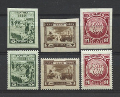 Russia 1925 Centenary Dec. Revolution  Y.T. 342/347 * - Unused Stamps