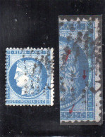 N° 60C Type III Avec Variété (tache Blanche Entre Chevelure Et Perles, Point Bleu Su Le S De POSTES...)572 - 1871-1875 Ceres