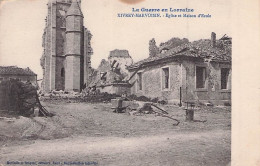 LA GUERRE EN LORRAINE XIVREY-MARVOISIN EGLISE ET MAISON D'ECOLE 1915 - War 1914-18