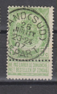 COB 56 Oblitération Centrale GAND (SUD) DEPART - 1893-1907 Coat Of Arms