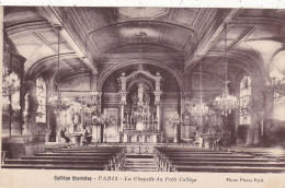 PARIS.6ème. CPA..COLLEGE STANISLAS .RUE NOTRE DAME DES CHAMPS. " LA CHAPELLE DU PETIT COLLEGE ". - Formación, Escuelas Y Universidades