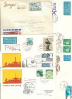 Lot De 77 Documents Poste Aérienne Et Marine Tous Pays - Airplanes